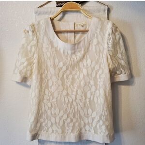 Anthro Comme Toi lace blouse